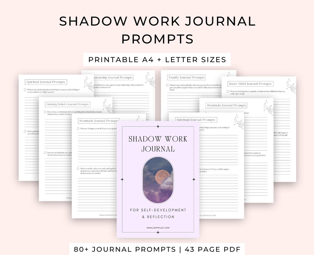 Shadow Work Journal Printable // Journal Prompts // Self-help Journal ...
