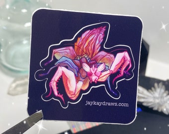 Pink Orchid Mantis Vinyl Sticker