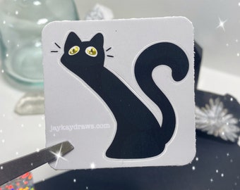 Adesivo in vinile stupido gatto nero