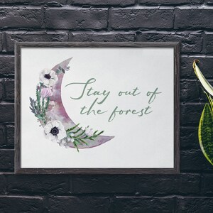 Stay Out Of The Forest Poster | Murderino Wall Art | My Favorite Murder Fan Poster | Murderino Gift | True Crime Wall Art | Murderino Poster