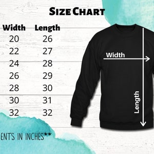 K&ouml;nnte beinhalten: Gr&ouml;&szlig;entabelle f&uuml;r einen Pullover mit Ma&szlig;en in Zoll. Die Tabelle zeigt die Breite und L&auml;nge des Pullovers in Zoll f&uuml;r die Gr&ouml;&szlig;en S bis 4XL.