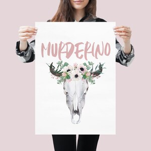 Murderino Poster | True Crime Poster | My Favorite Murder Fan Poster | True Crime Gift | Murderino Art | Murderino Gift | Boho
