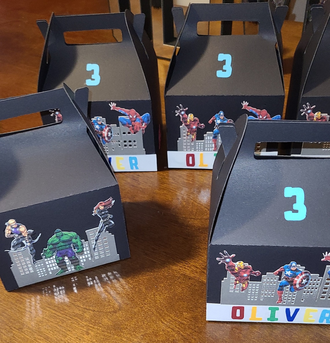 Avengers Party Favor Boxes Avengers Birthday Party Etsy