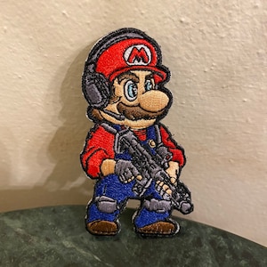 Operator Mario Dude ( Embroidered Patch ) Velcro