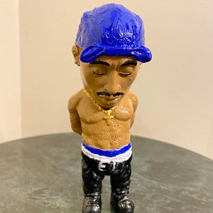 Blue Tupac Sculpture