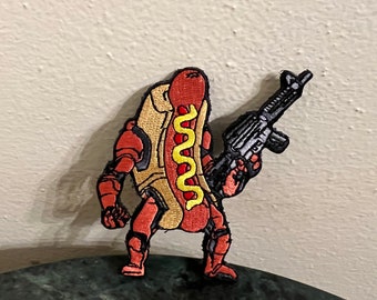 Tactical Hotdog  Embroidered Patch