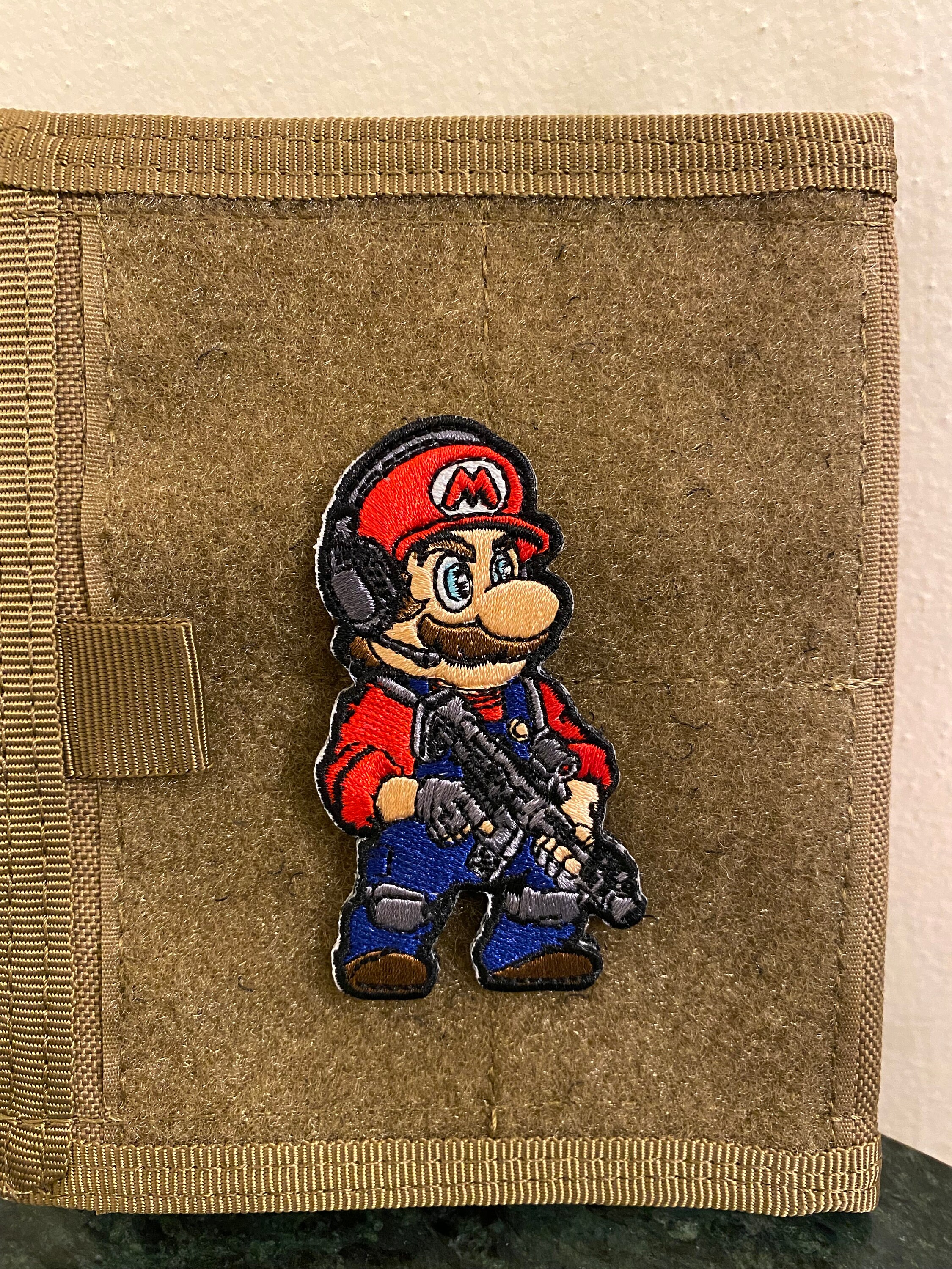 Super Mario Brothers Military Hook Loop Tactics Morale Embroidered Patch