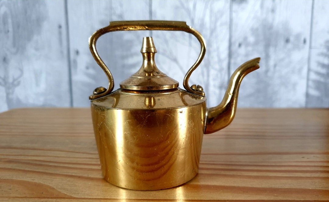 Victorian Miniature Brass Teapot Etsy