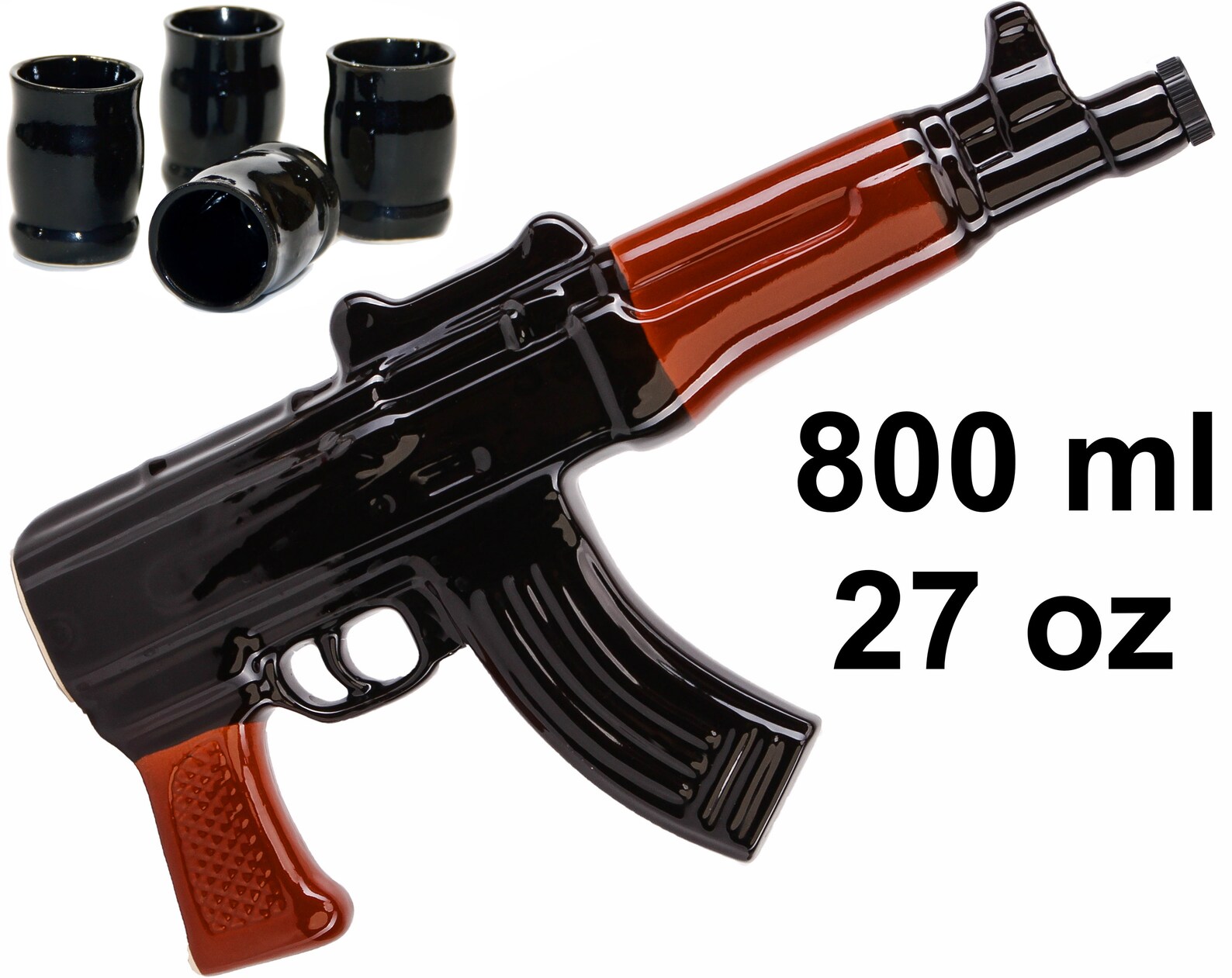 AK47 Gun Decanter Set 800ml 4 Shot Glasses Rifle Bottle for Etsy
