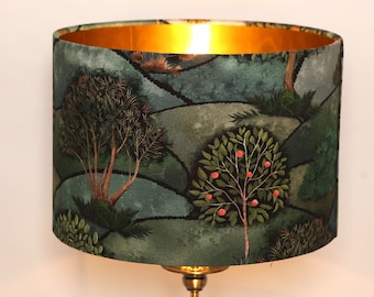 Handgemaakte lampenkap, appelbomen, Rolling Hills Gold Mirror, modern en eigentijds