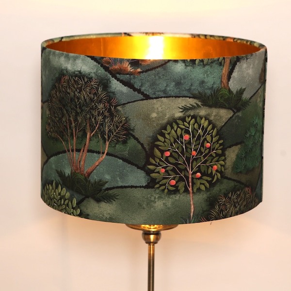 Handmade Lampshade, Apple trees, Rolling Hills Gold Mirror, Modern and Contemporary