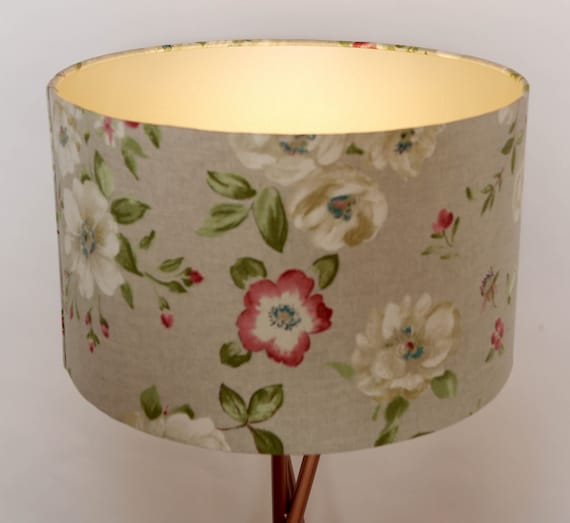 Elegant floral drum lampshade, ceiling pendant ,Handmade ,bespoke;