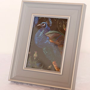 BEST SELLER Handmade Lampshade, Stunning velvet Peacock Fabric, Vibrant, Colourful, Modern Contemporary, Gold mirror image 10