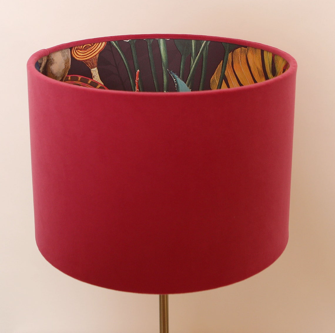 Modern Contemporary Pink velvet handmade lampshade with | Etsy Modern Contemporary Pink velvet handmade lampshade with | Etsy