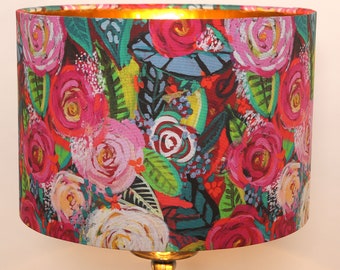 Colourful, Floral, Jungle print,  Handmade Lampshade, Modern and Contemporary