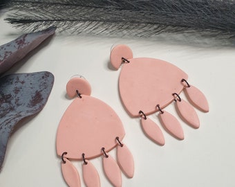 Pink Candy Jules | One of a kind | Unique | Oversized | Polymer clay | Statement Earring | Gift for her | Gift for yourself