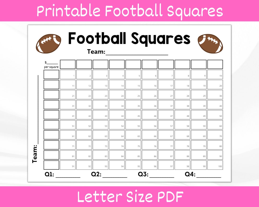 Football Squares Printable. Football Betting Game. Football Pool Football Squares Printable. Football Betting Game. Football Pool