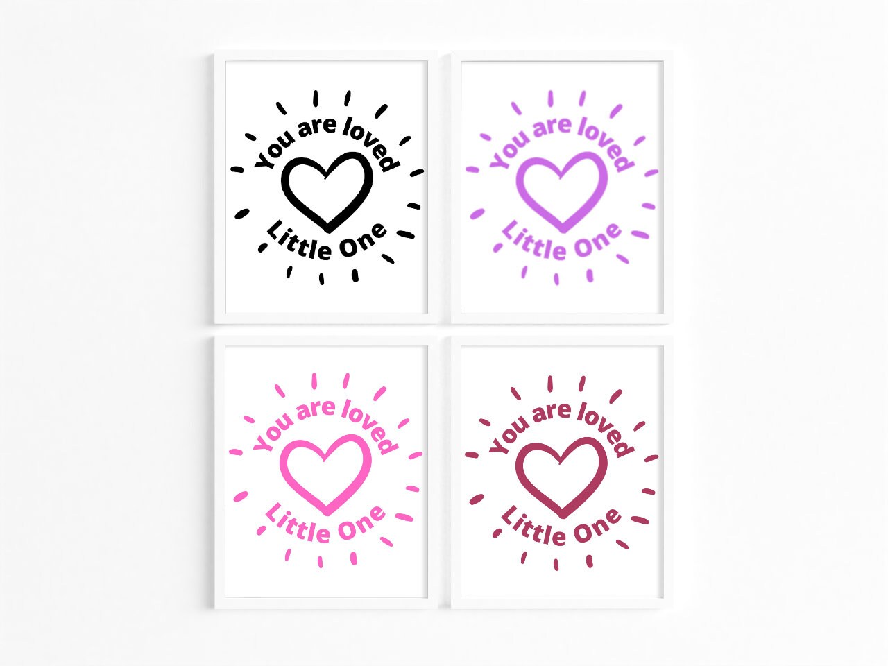 You Are So Loved Little One Print Baby Girl Nursery Wall Etsy
