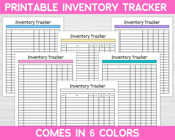 Inventory Tracker Printable. Inventory Template. Inventory - Etsy