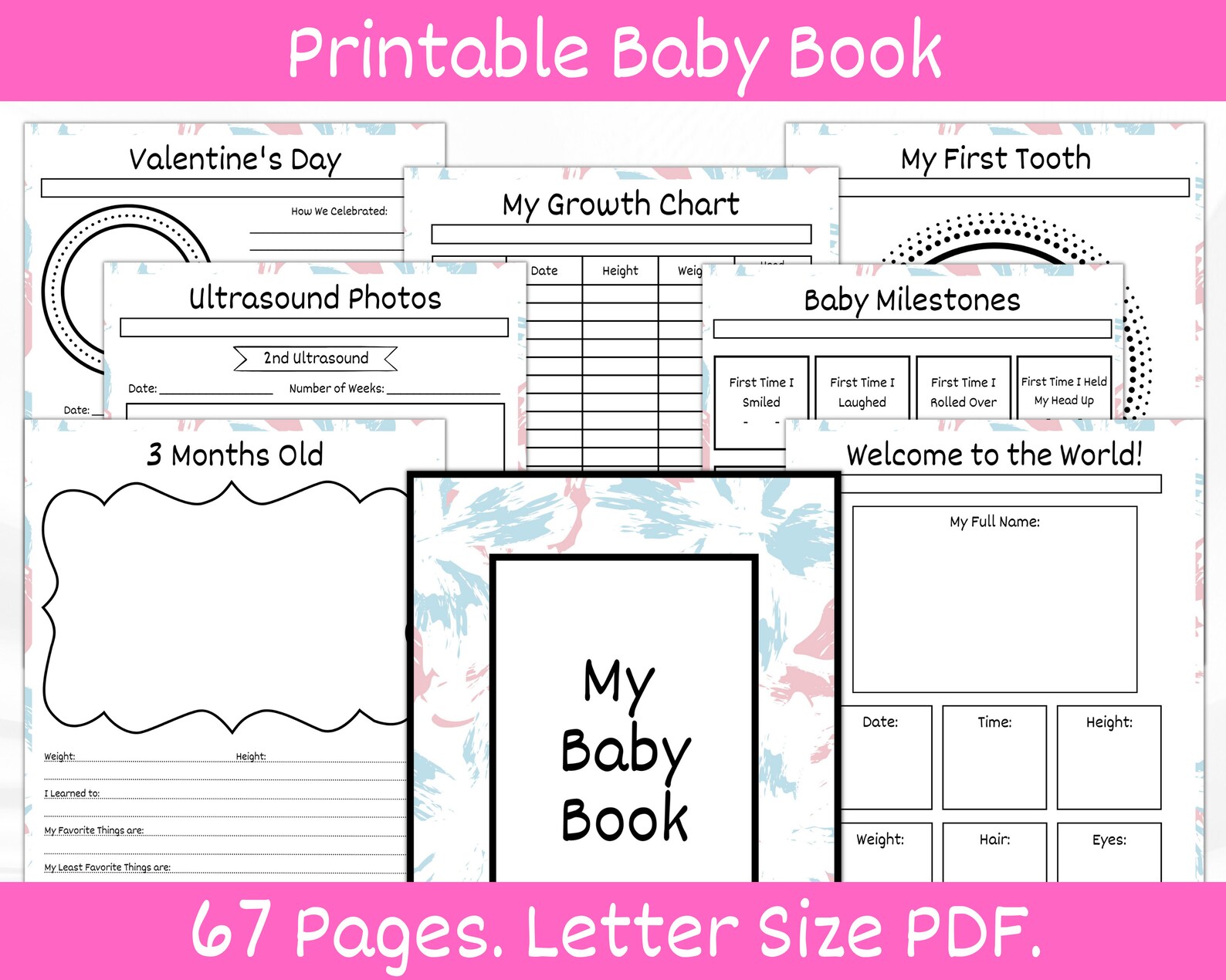 Baby Memory Book. Printable Baby Book. Baby Journal. Baby Book Etsy
