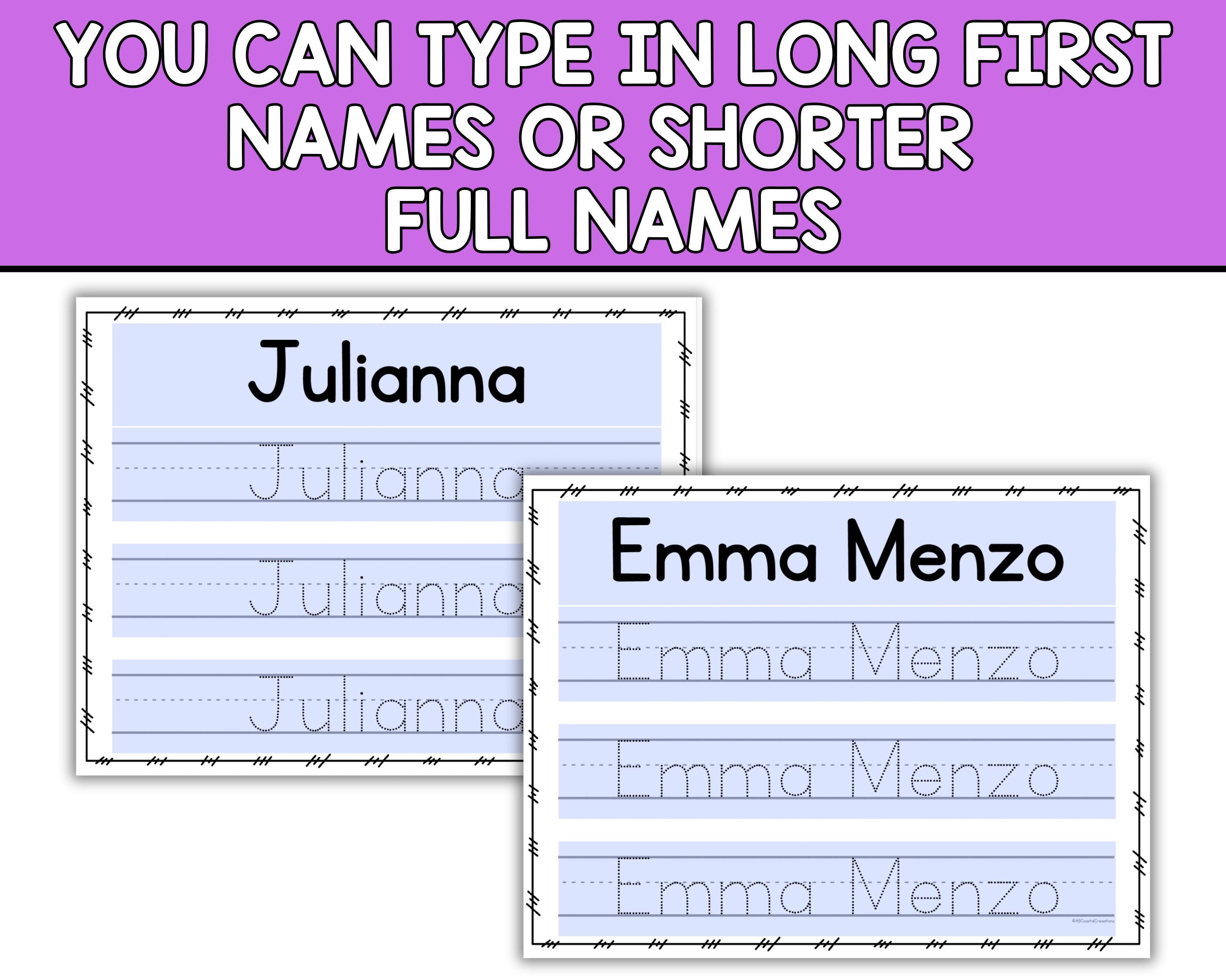 Editable Custom Name Tracing Worksheet. Handwriting Practice. I Can ...