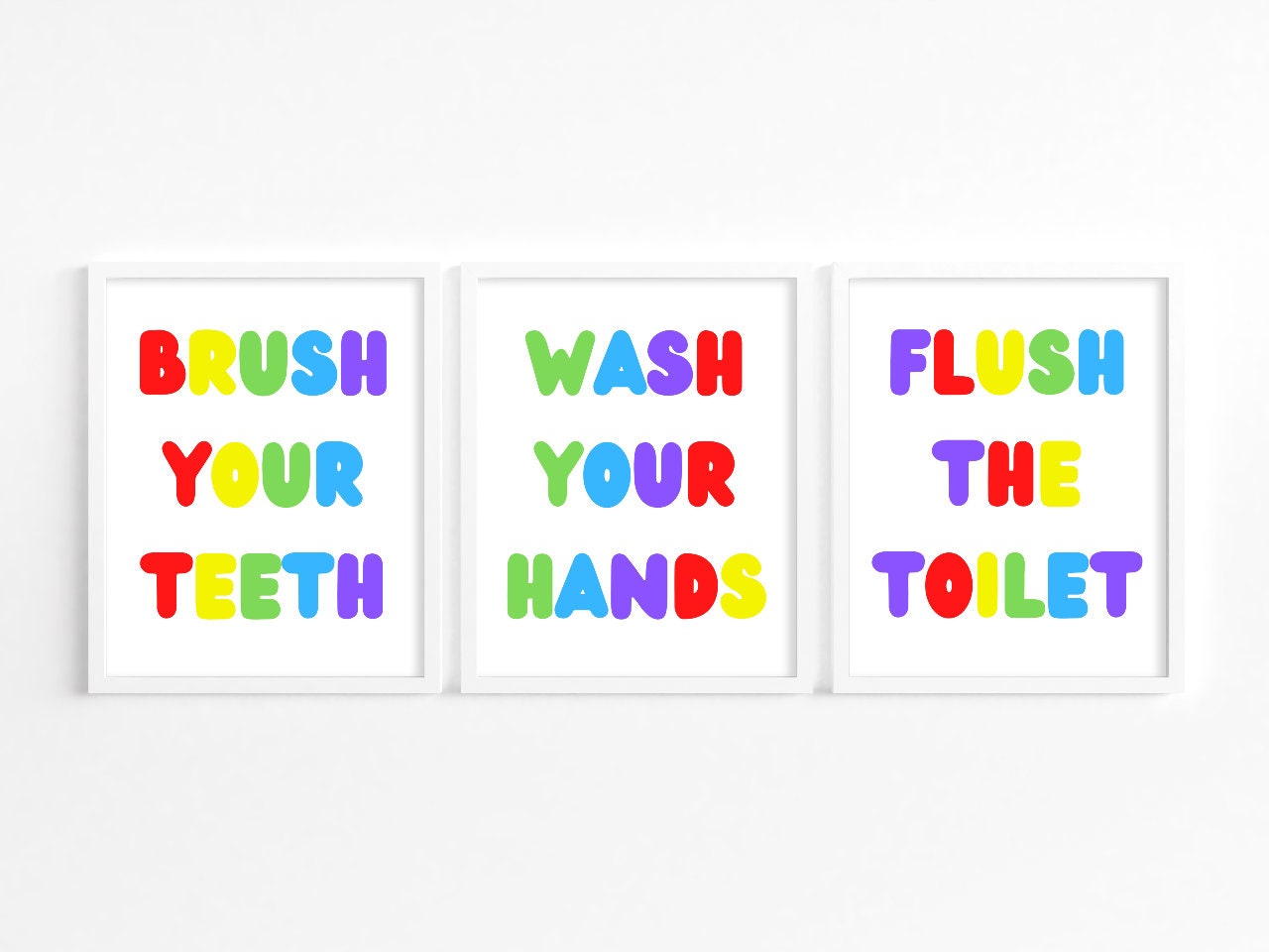 Pinsel Ihre Zähne Kinder Badezimmer Druck Kleinkind lernen | Etsy