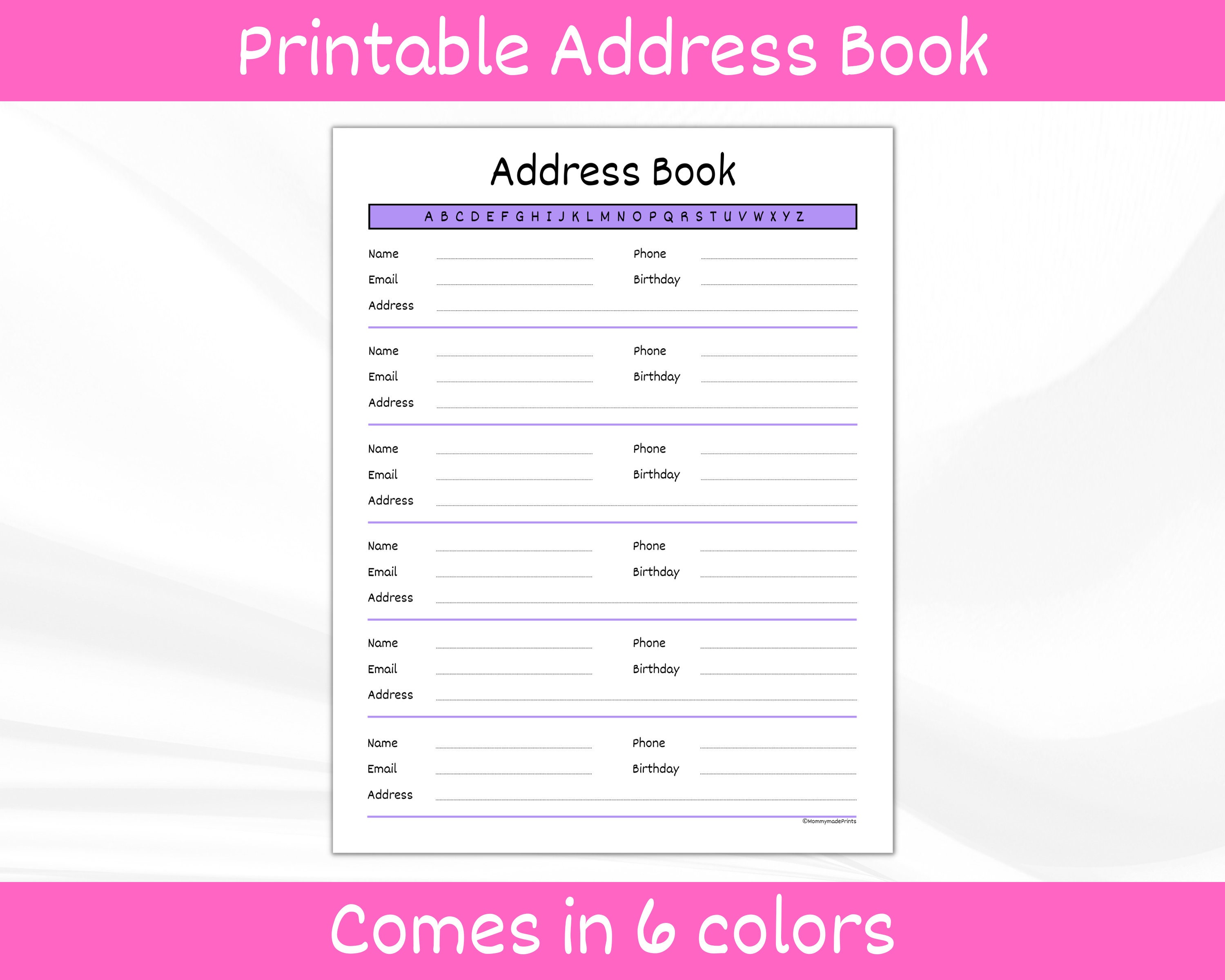 Lined Address Book Printable Set. Password Book. Password Etsy