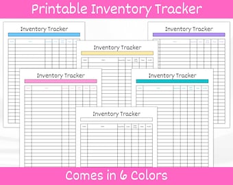 Inventory Tracker Printable. Inventory Template. Inventory Sheet. Inventory Management. Inventory List. Product Inventory.