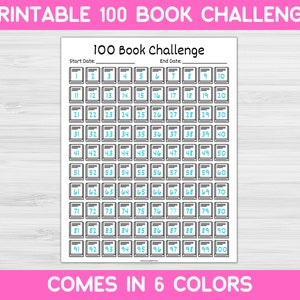 100 Book Challenge Printable. Reading Journal. Reading - Etsy