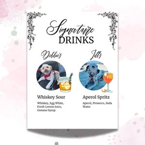 Pet Signature Drink - Template | Dog Bar Sign | Dog Signature Drink Sign | Dog Drink Sign Wedding | Pet Cocktail Sign | Dog Cocktail Sign