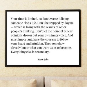 Steve Jobs Poster, Apple Steve Jobs, Steve Jobs Quote, Steve Jobs print, Steve Jobs Wall Art, Steve Jobs Art, Motivational Words