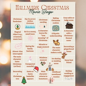 Świętuj sezon z grą Hallmark Bingo na Boże Narodzenie, kartami Hallmark Bingo, Hallmark Bingo, Hallmark Movie Lover, Hallmark Channel