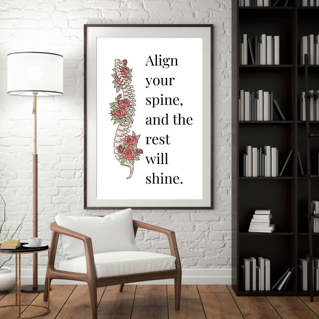 Chiropractic Art - Digital Download | Chiropractic Poster | Back Pain ...