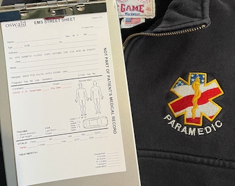 EMS Street Sheet, Paramedic, EMT