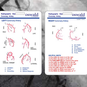 Cath Lab Radiographic Views: Coronary Artery badge buddy