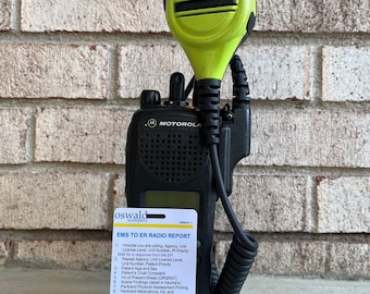 EMT Paramedic EMS to ER Radio Report Badge Buddy Tool Aid