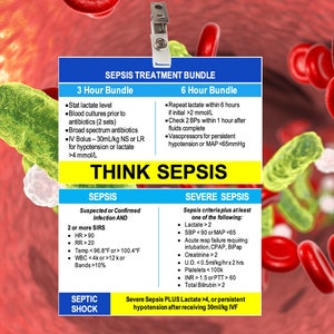 SEPSIS Badge Buddy for Nurses, in-hospital, emergency care, Paramedic, EMS
