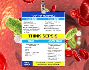 SEPSIS Badge Buddy for Nurses, in-hospital, emergency care, Paramedic, EMS