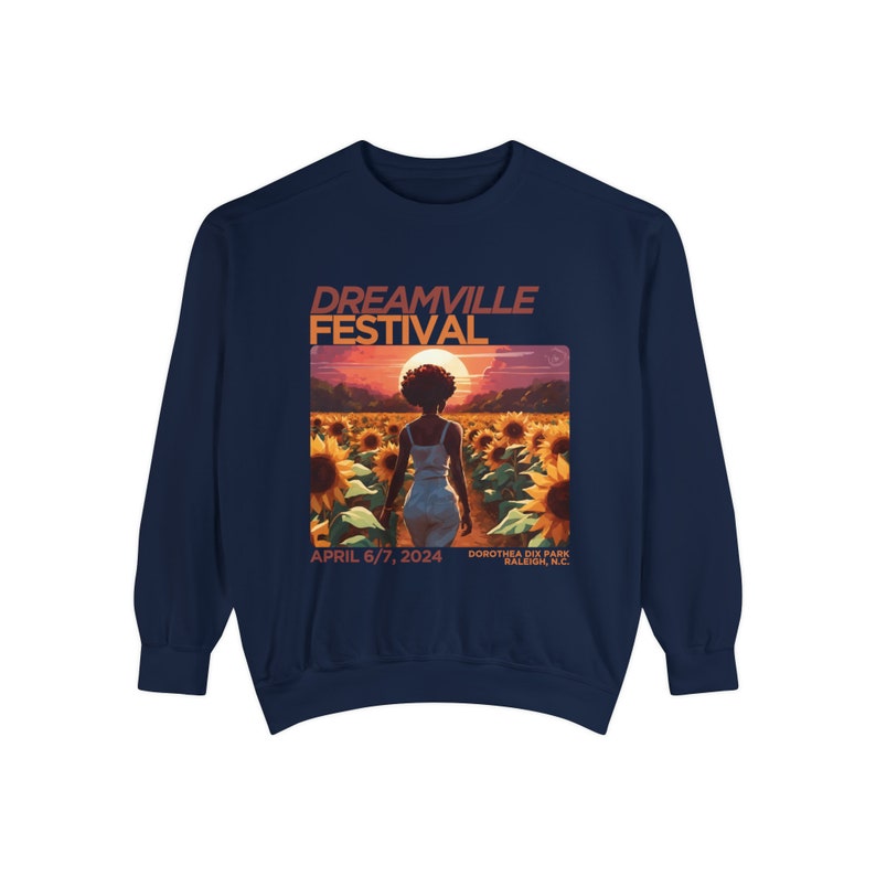 Dreamville Festival 2024 Merch J Cole VINTAGE SWEATSHIRT Sunflower