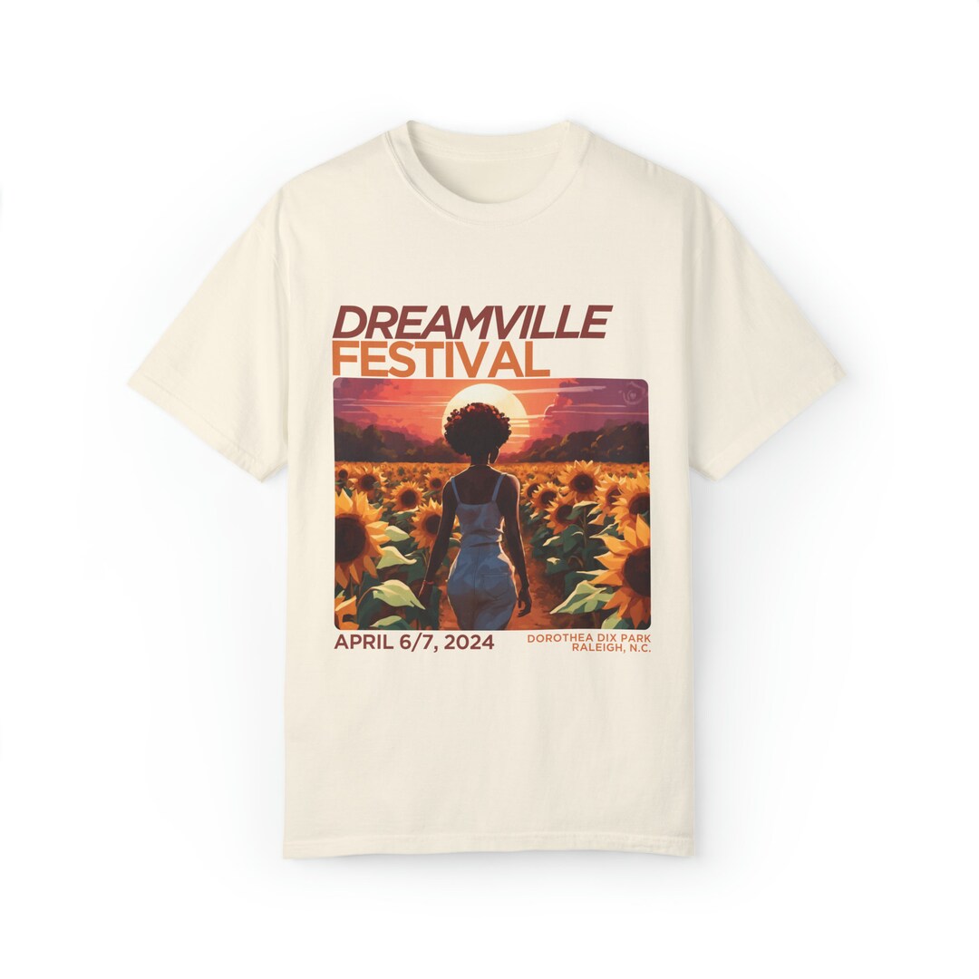 Dreamville Festival 2024 Merch J Cole Tee Woman in Sunflower Field Etsy