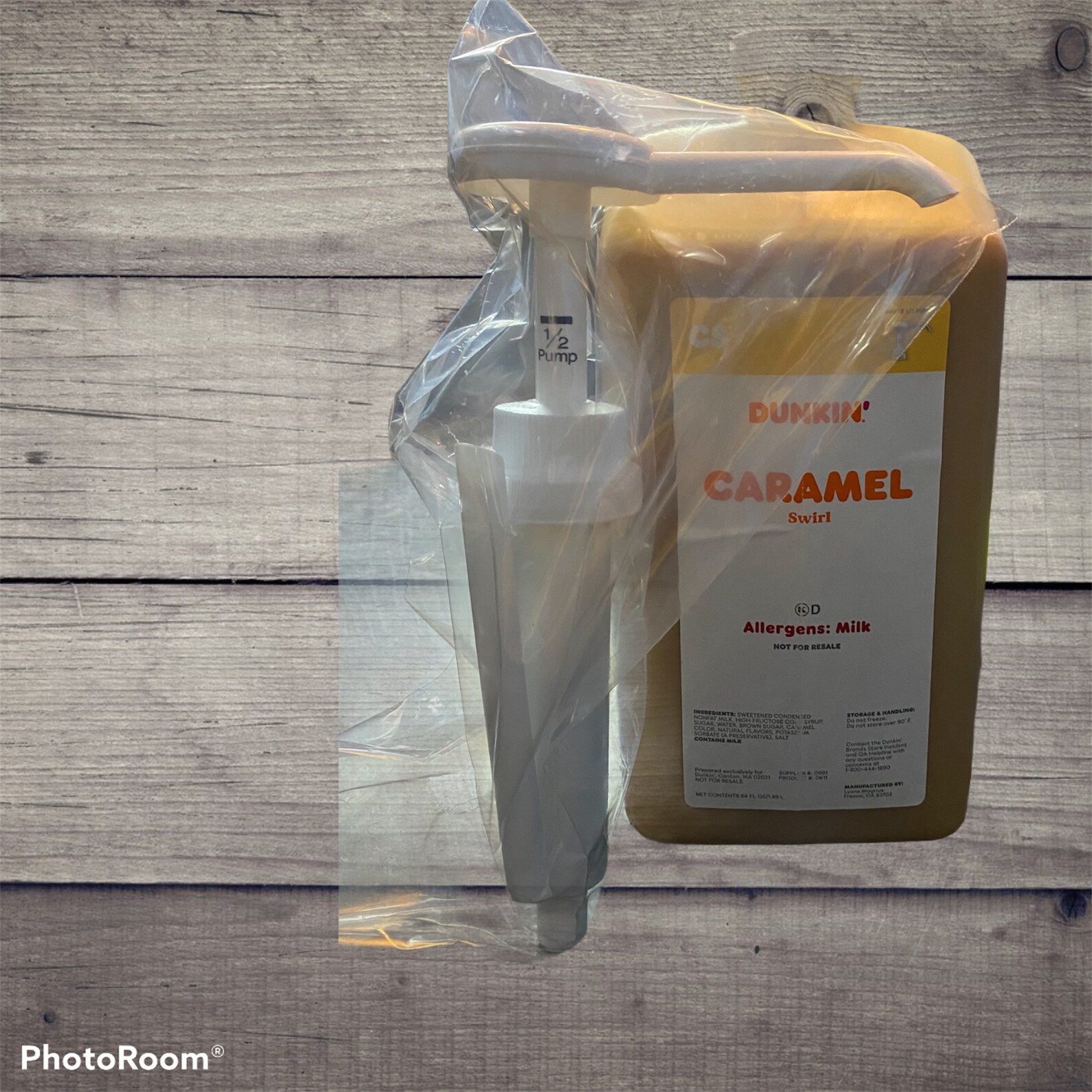 dunkin caramel swirl pump