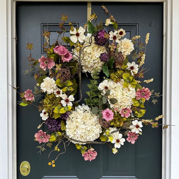 Summer Wreaths, Wreath for Summer, Spring Wreaths, Wreath for Spring,  Large Wreath, XL Wreath, Front Door Wreath, Luxury Wreaths