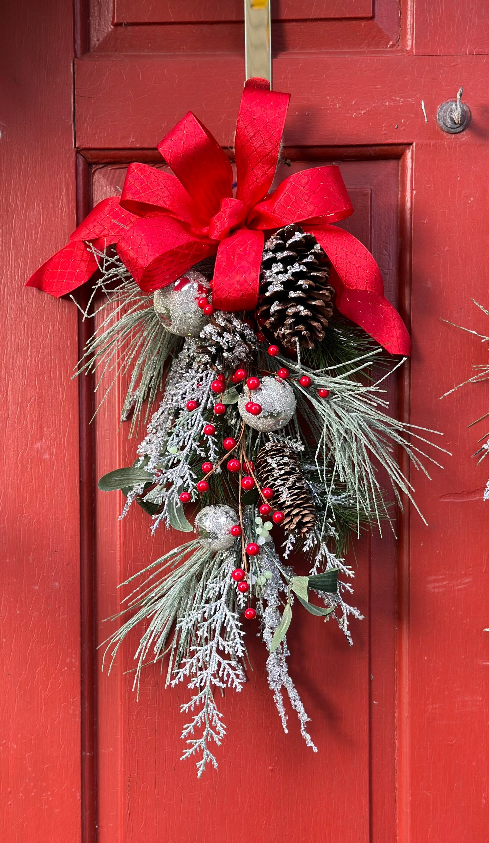 Swag Set of 2 Pair of Swags Mini Winterteardrop Holiday Etsy