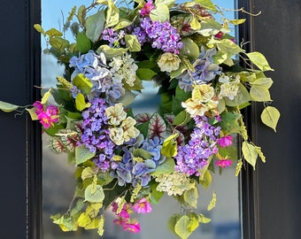 READY TO SHIP, Spring Wreaths, Wreath for Spring, Summer Wreaths, Front Door Wreath, Mother's Day, Easter, Country Cottage, She Shed Decor