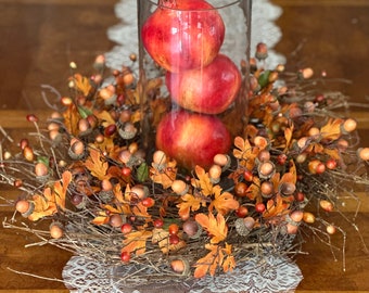 Fall Centerpiece, Autumn Centerpiece, Thanksgiving Centerpiece, Farmhouse Table Arrangement, Tabletop arrangement, Rustic Home Decor