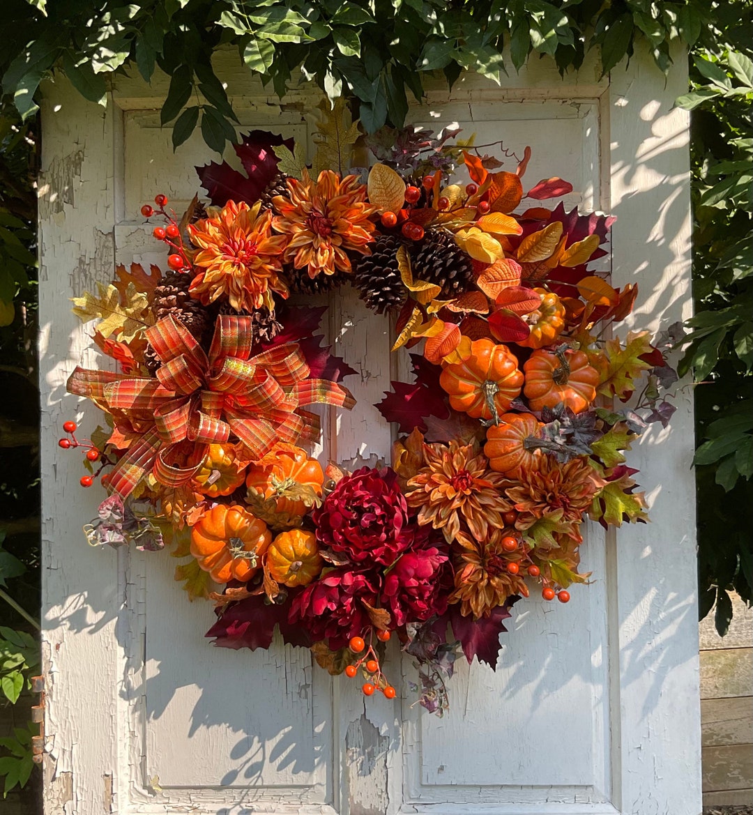 XL Wreath Fall, Autumn Wreaths, Fall Wreaths, Large Wreath, Wreath With ...
