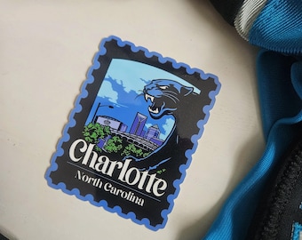 Charlotte, NC stamp vinyl sticker