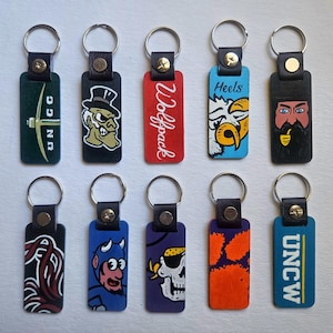 Carolina college hand painted keychains