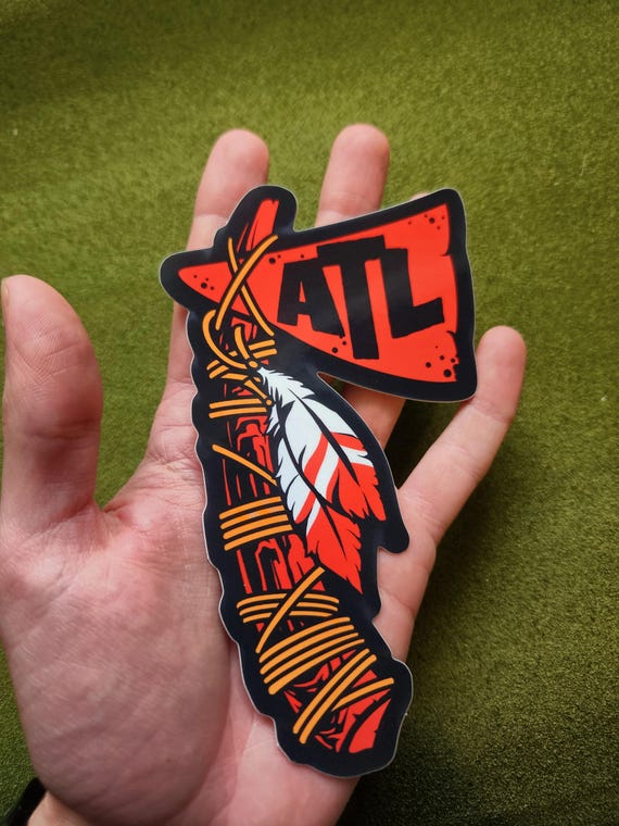 Atlanta Braves Tomahawk JUMBO Vinyl Sticker - Etsy