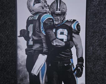 Cam Newton & Luke Kuechly variant art print